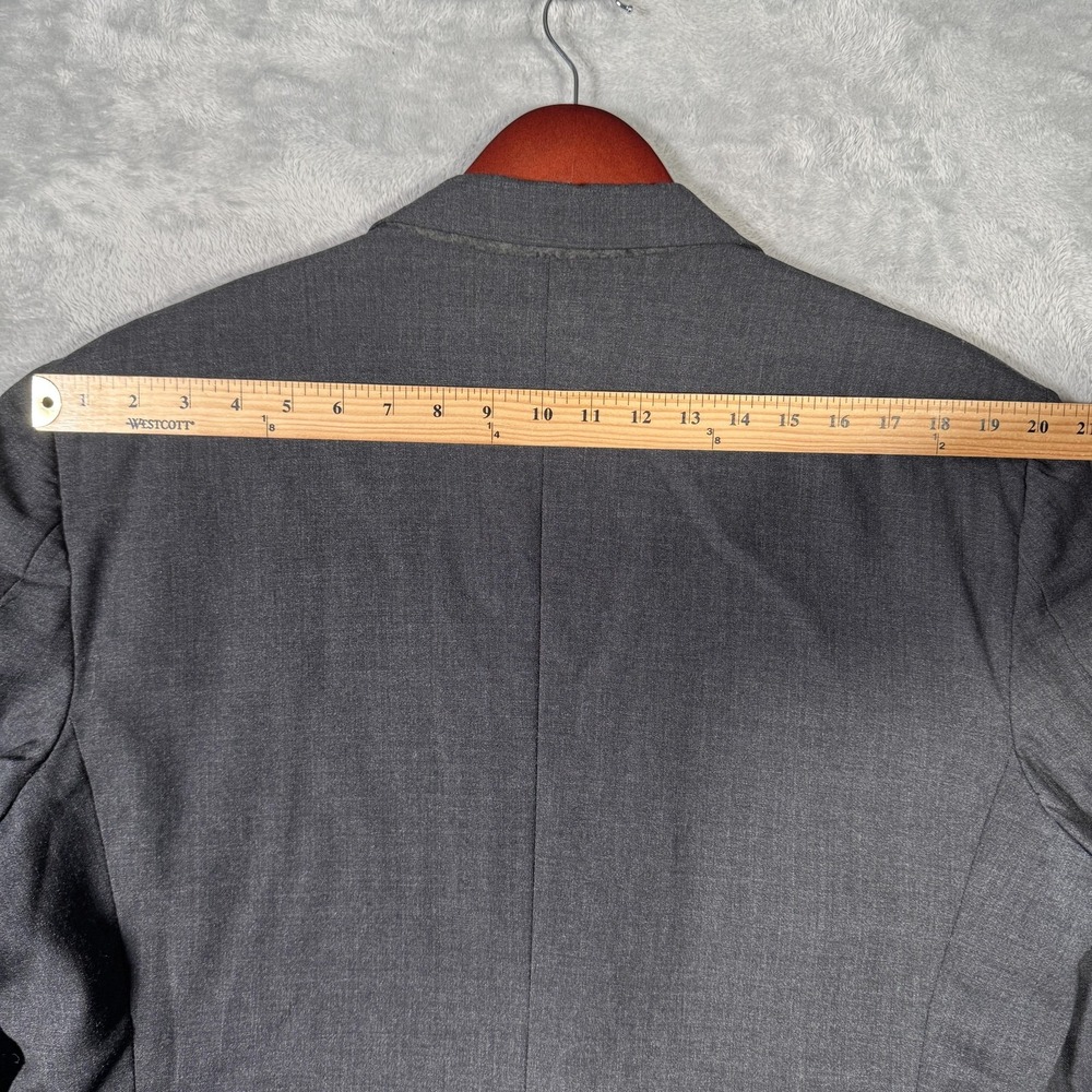 Polo Ralph Lauren Blazer Mens 44 Gray Wool Sport Coat Jacket Made USA Classic - Picture 10 of 12